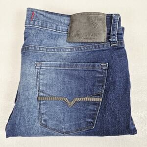 Guess Jeans Los Angeles Brit Rocker Slim Tapered Jeans Mens 34x30 Blue Denim